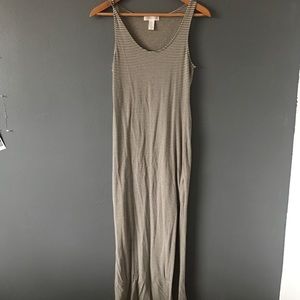 Black and White Striped Maxi Dress
